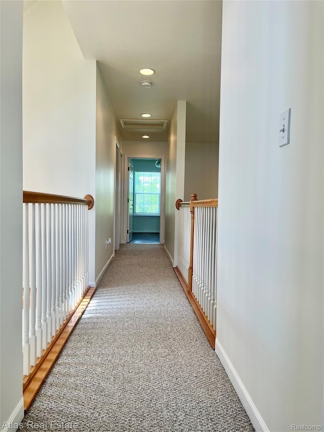 4440 Colby Ct, Burton, MI 48519 - hallway featuring baseboards, carpet flooring, and recessed lighting