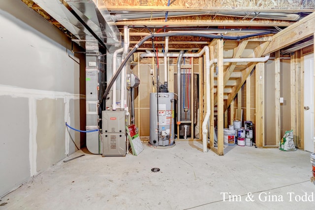903 S Center Park Dr SW Unit 14, Byron Center, MI 49315 - unfinished basement featuring water heater and heating unit