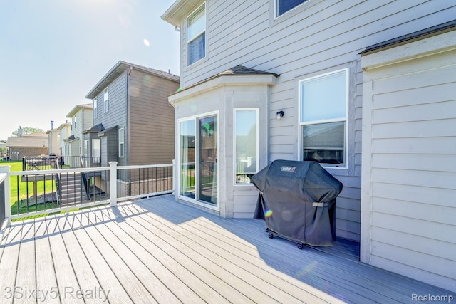 32879 Birchwood Dr, Chesterfield, MI 48047 - deck with a grill and a residential view