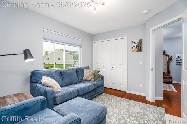 2870 Grand Marais Dr, Howell, MI 48843 - living room with wood finished floors and baseboards