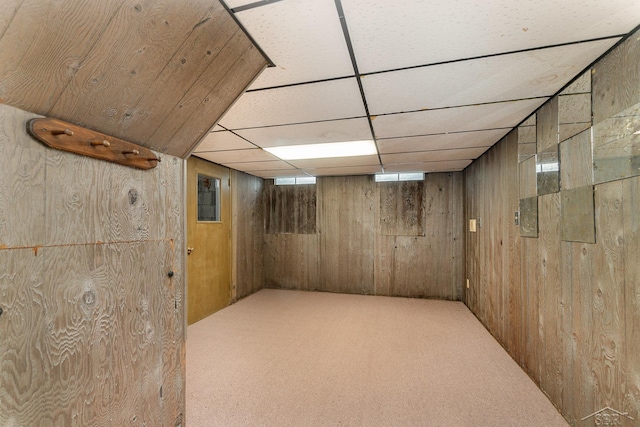 5211 S Gatesboro Dr, Saginaw, MI 48603 - finished basement with carpet flooring and wooden walls