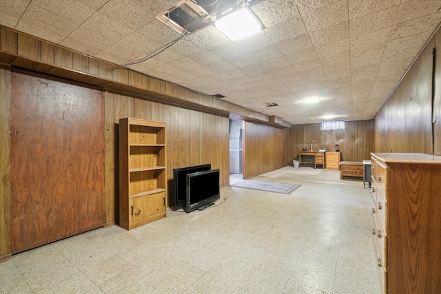 5371 Durwood Dr, Swartz Creek, MI 48473 - finished basement with light floors and wood walls