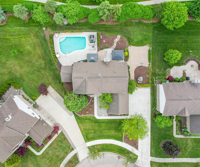 1150 Heatherlea Ct, Canton, MI 48188 - aerial view of a pool