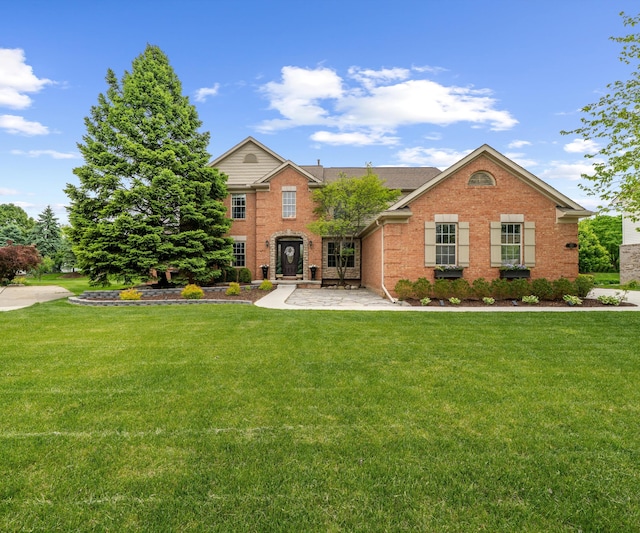 1150 Heatherlea Ct, Canton, MI 48188 - view of front of home with brick siding and a front lawn