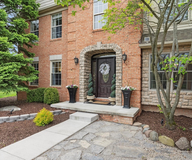 1150 Heatherlea Ct, Canton, MI 48188 - view of exterior entry with brick siding
