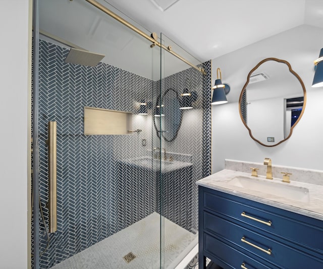 1150 Heatherlea Ct, Canton, MI 48188 - bathroom with vanity and a tile shower