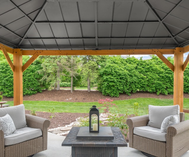 1150 Heatherlea Ct, Canton, MI 48188 - view of patio / terrace with a gazebo