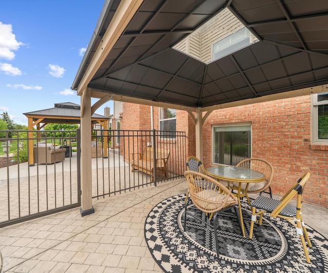 1150 Heatherlea Ct, Canton, MI 48188 - view of patio with a gazebo