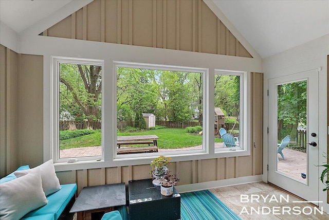 2120 Englewood Dr SE, East Grand Rapids, MI 49506 - sunroom / solarium with lofted ceiling