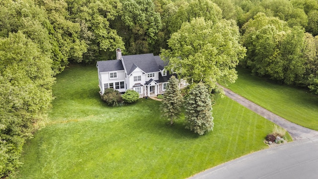 9266 Maricopa Trl, Kalamazoo, MI 49009 - aerial view of property and surrounding area with a heavily wooded area