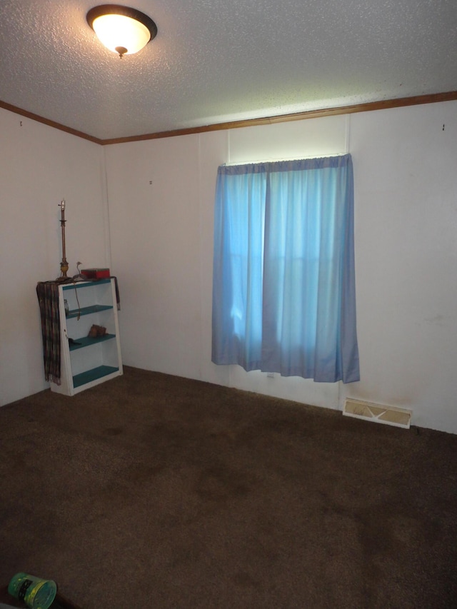 5925 113th Ave, Pullman, MI 49450 - empty room featuring carpet flooring, a textured ceiling, and crown molding