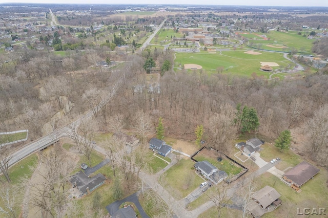 1706 Southgate Ct, Adrian, MI 49221 - aerial overview of property's location with a local golf course