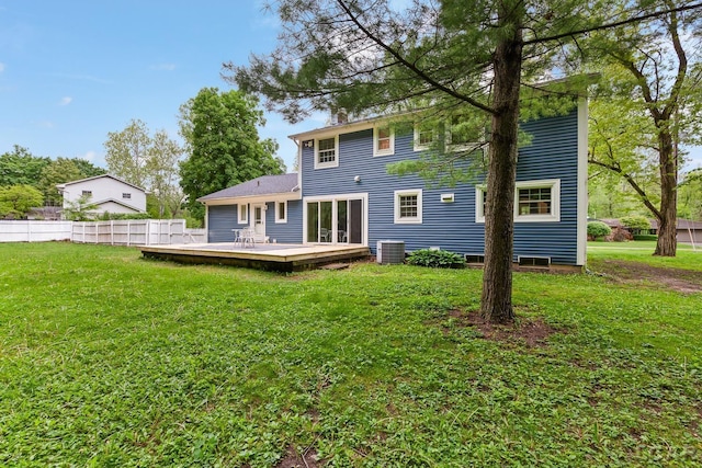 1706 Southgate Ct, Adrian, MI 49221 - back of house featuring a deck and central AC