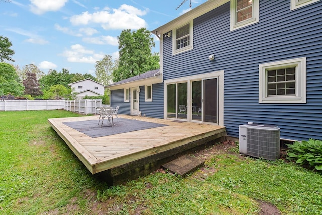1706 Southgate Ct, Adrian, MI 49221 - wooden terrace featuring cooling unit