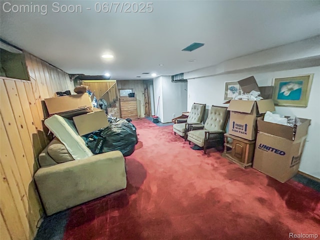 2211 N Sycamore Dr, Burton, MI 48509 - carpeted living room with recessed lighting