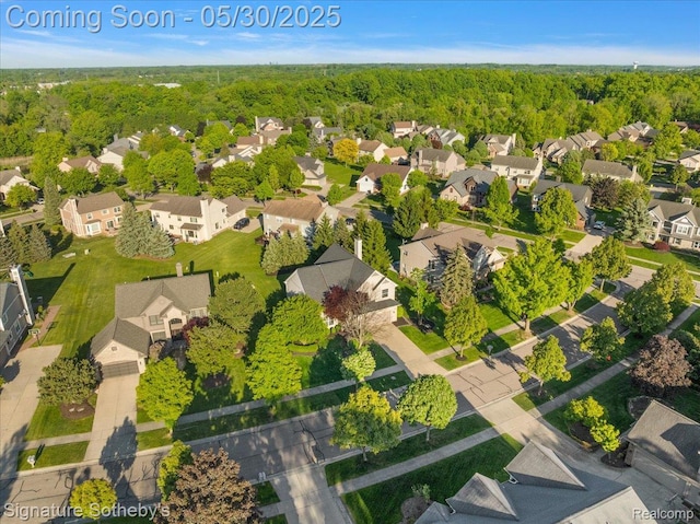 31190 Kingsley Ct, Novi, MI 48377 - aerial perspective of suburban area featuring a forest