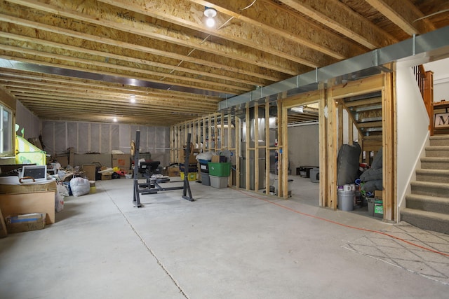 1819 Gloryfield Dr SW, Byron Center, MI 49315 - unfinished basement featuring stairs