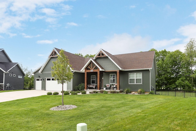 1819 Gloryfield Dr SW, Byron Center, MI 49315 - craftsman-style home with a porch, driveway, and a garage