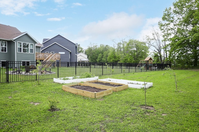 1819 Gloryfield Dr SW, Byron Center, MI 49315 - view of yard with a playground and a garden