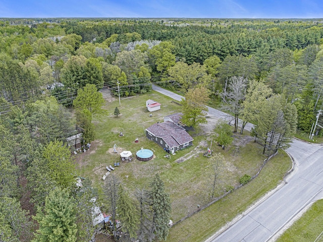 19030 W Almy Rd, Howard City, MI 49329 - aerial view of property and surrounding area featuring a forest