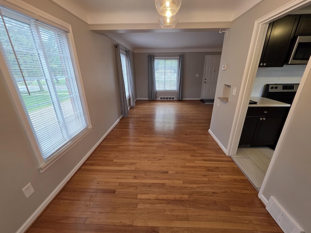 1516 W Webster Rd, Royal Oak, MI 48073 - hallway featuring light wood-style flooring and baseboards