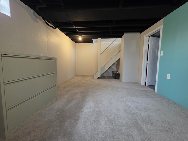 1516 W Webster Rd, Royal Oak, MI 48073 - finished basement with stairway and carpet floors