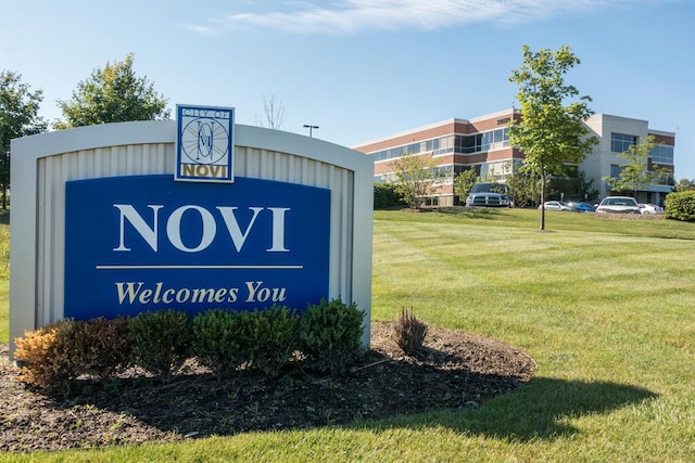 24609 Redwing Dr, Novi, MI 48374 - community sign featuring a yard
