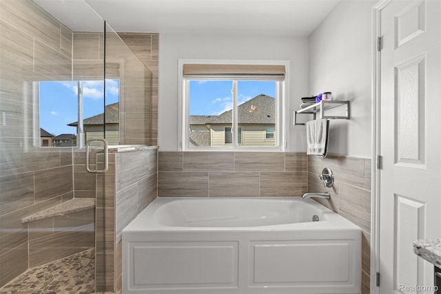 52690 Char Marie, Macomb, MI 48042 - bathroom with a garden tub and a shower stall