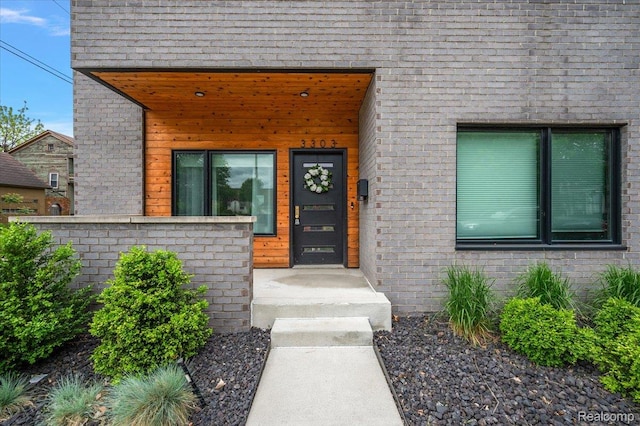 3303 Cochrane, Detroit, MI 48208 - entrance to property with brick siding