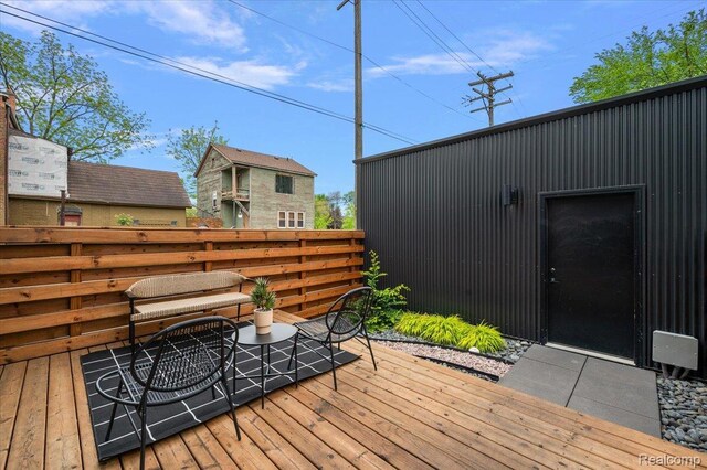 3303 Cochrane, Detroit, MI 48208 - view of wooden terrace