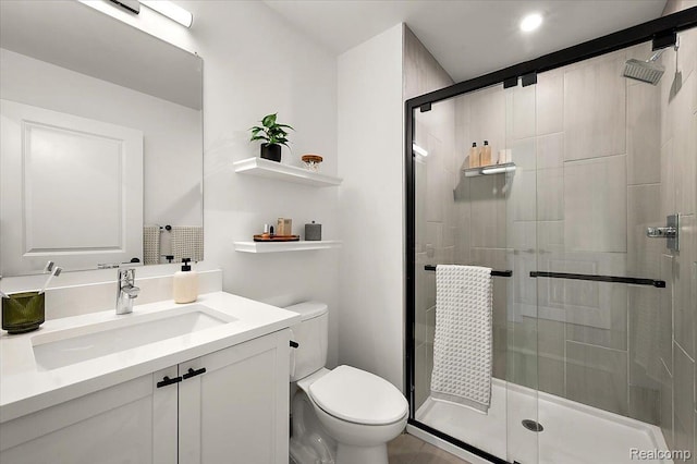3303 Cochrane, Detroit, MI 48208 - full bathroom featuring toilet, a shower stall, and vanity