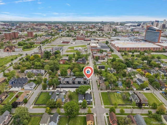 3303 Cochrane, Detroit, MI 48208 - aerial overview of property's location with nearby urban area