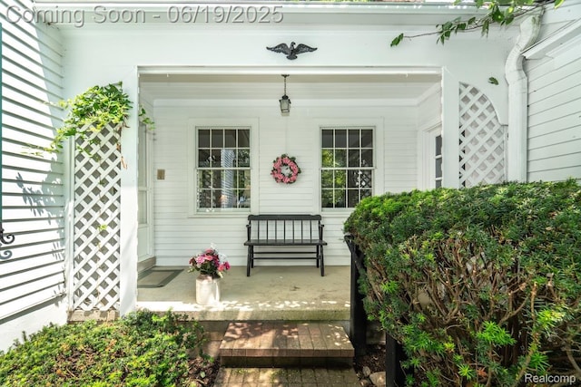 18410 Fermanagh Ct, Northville, MI 48168 - view of exterior entry with a porch