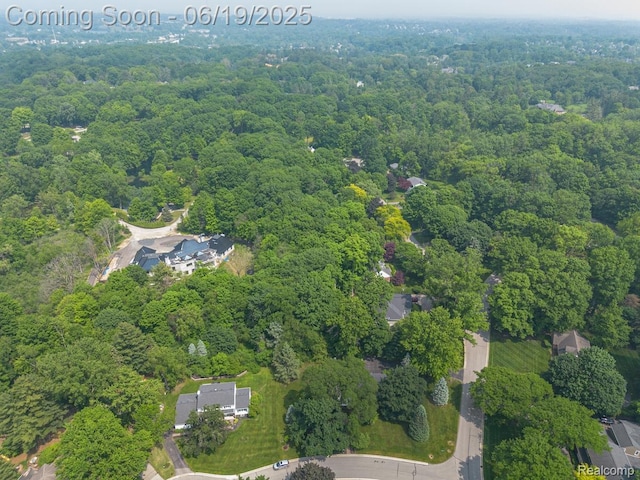 18410 Fermanagh Ct, Northville, MI 48168 - aerial overview of property's location featuring a forest