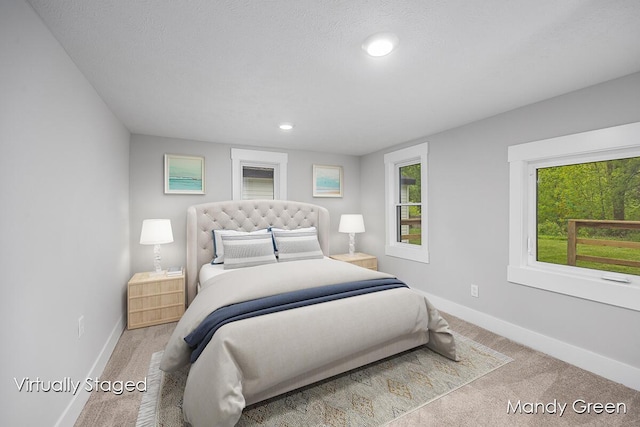 536 E Grant St, Sheridan, MI 48884 - carpeted bedroom with baseboards, multiple windows, and recessed lighting