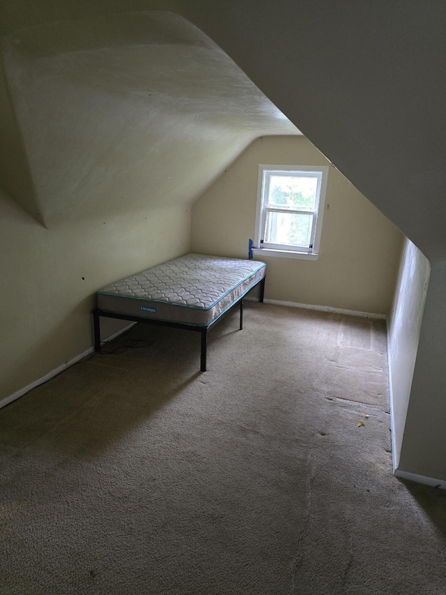 15495 Chelsea, Redford, MI 48239 - bedroom with lofted ceiling, carpet floors, and baseboards