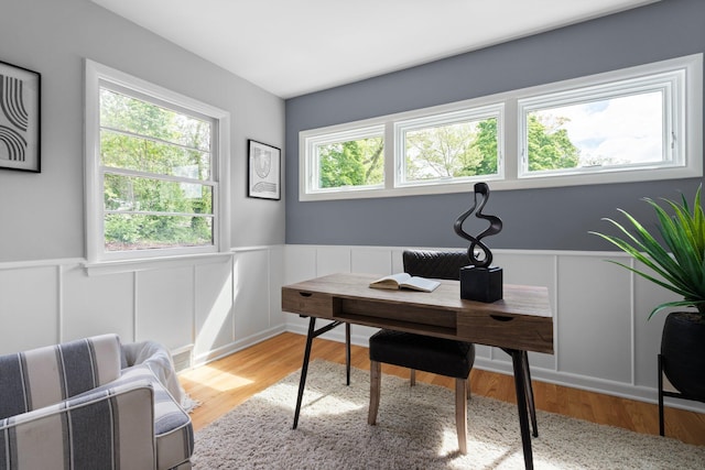 2316 Brockman Blvd, Ann Arbor, MI 48104 - office space featuring wainscoting, light wood-style flooring, and a decorative wall