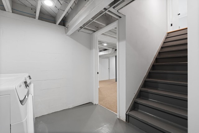 2316 Brockman Blvd, Ann Arbor, MI 48104 - finished basement featuring washing machine and dryer and stairs