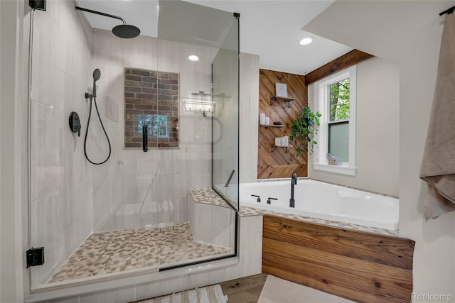 1104 James K Blvd, Pontiac, MI 48341 - bathroom with a shower stall and a garden tub