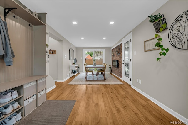 1104 James K Blvd, Pontiac, MI 48341 - dining room with light wood-style flooring, baseboards, and recessed lighting