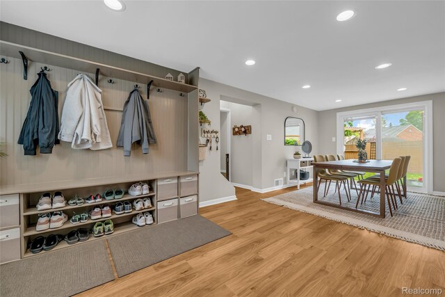 1104 James K Blvd, Pontiac, MI 48341 - mudroom with light wood-type flooring, recessed lighting, and baseboards