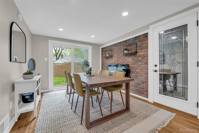 1104 James K Blvd, Pontiac, MI 48341 - dining room with light wood-style flooring, baseboards, and recessed lighting