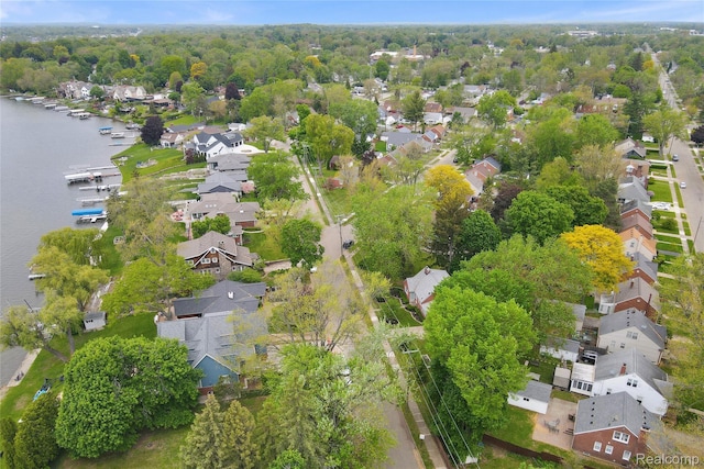 1104 James K Blvd, Pontiac, MI 48341 - aerial perspective of suburban area featuring a nearby body of water
