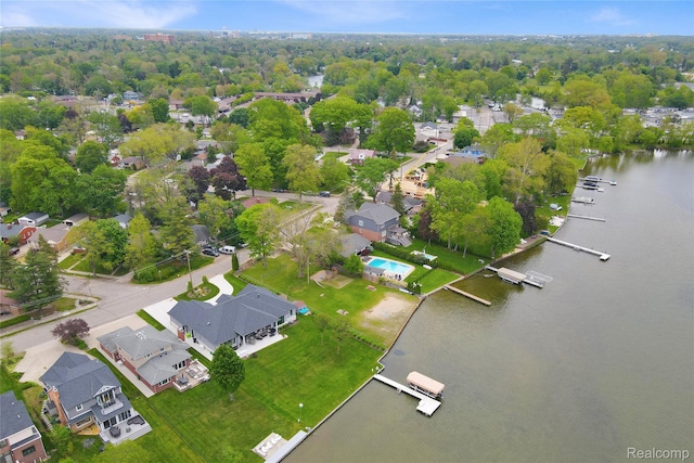 1104 James K Blvd, Pontiac, MI 48341 - aerial perspective of suburban area featuring a large body of water