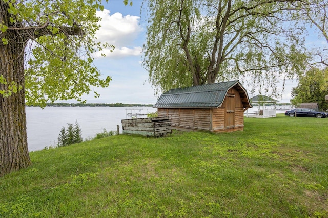 650 N Shore Dr, Crystal, MI 48818 - view of grassy yard with a water view