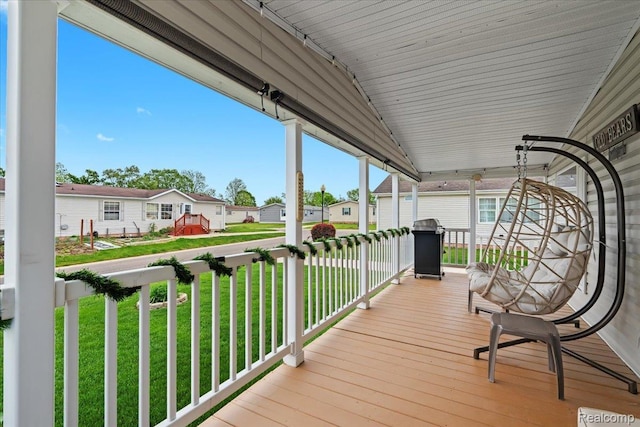 4813 Othello Ln, Northville, MI 48167 - porch with a residential view and a yard