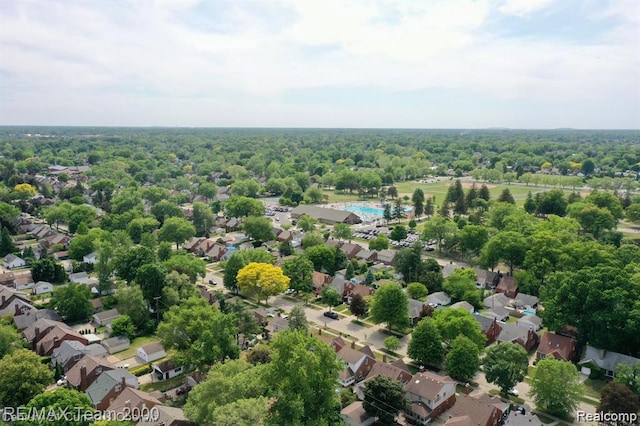 1042 Drexel St, Dearborn, MI 48128 - aerial perspective of suburban area with a pool area