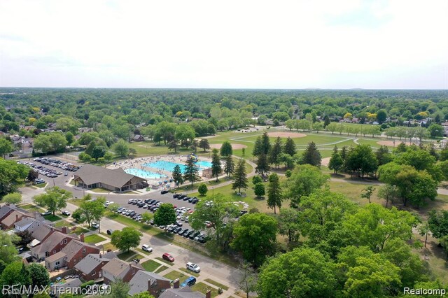 1042 Drexel St, Dearborn, MI 48128 - drone / aerial view of a pool area