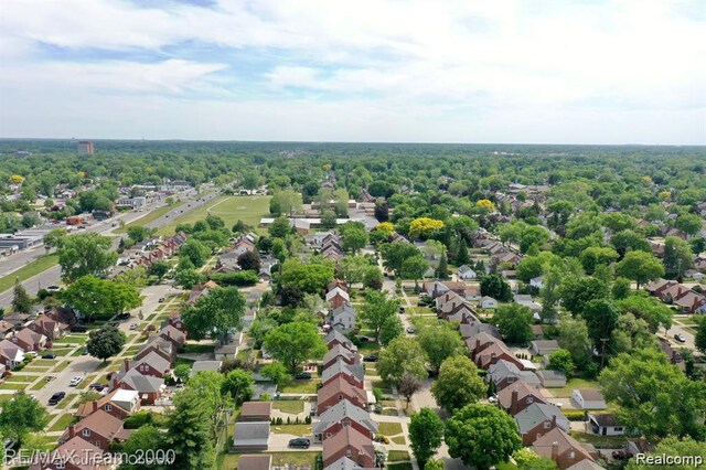1042 Drexel St, Dearborn, MI 48128 - aerial view of residential area featuring a heavily wooded area