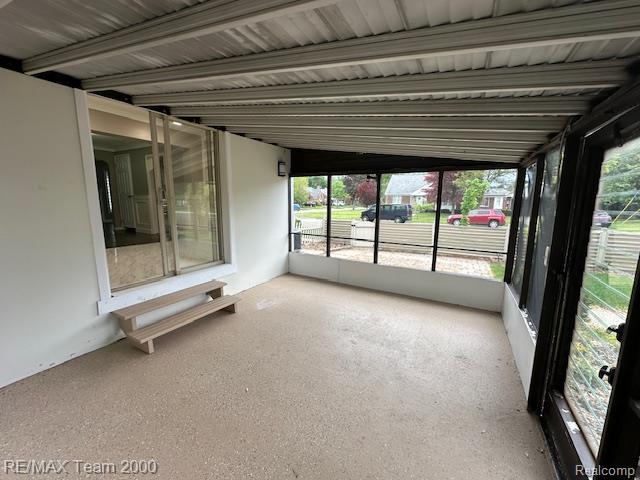 1042 Drexel St, Dearborn, MI 48128 - unfurnished sunroom with carpet floors